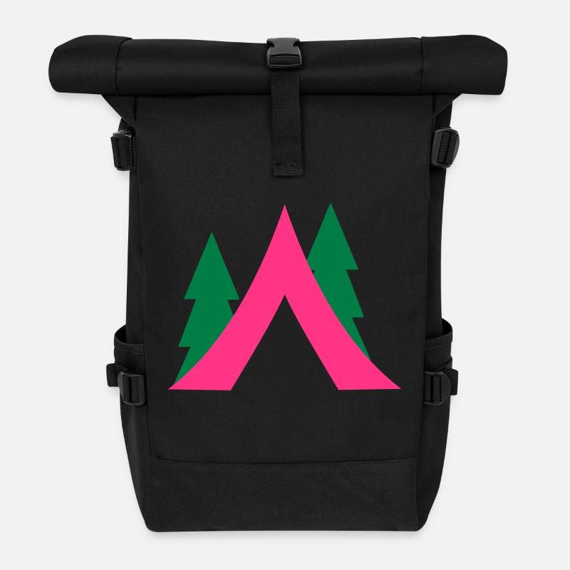 2541614 14655107 camping - Rolltop Rucksack - Schwarz