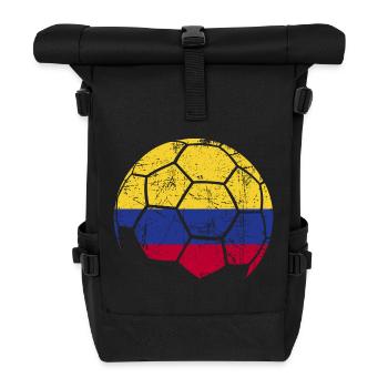 Colombia Soccer Ball Fußball - Rolltop Rucksack - Schwarz - Vorne