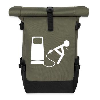 weiß Öl - Rolltop Rucksack - Olive/Schwarz - Vorne