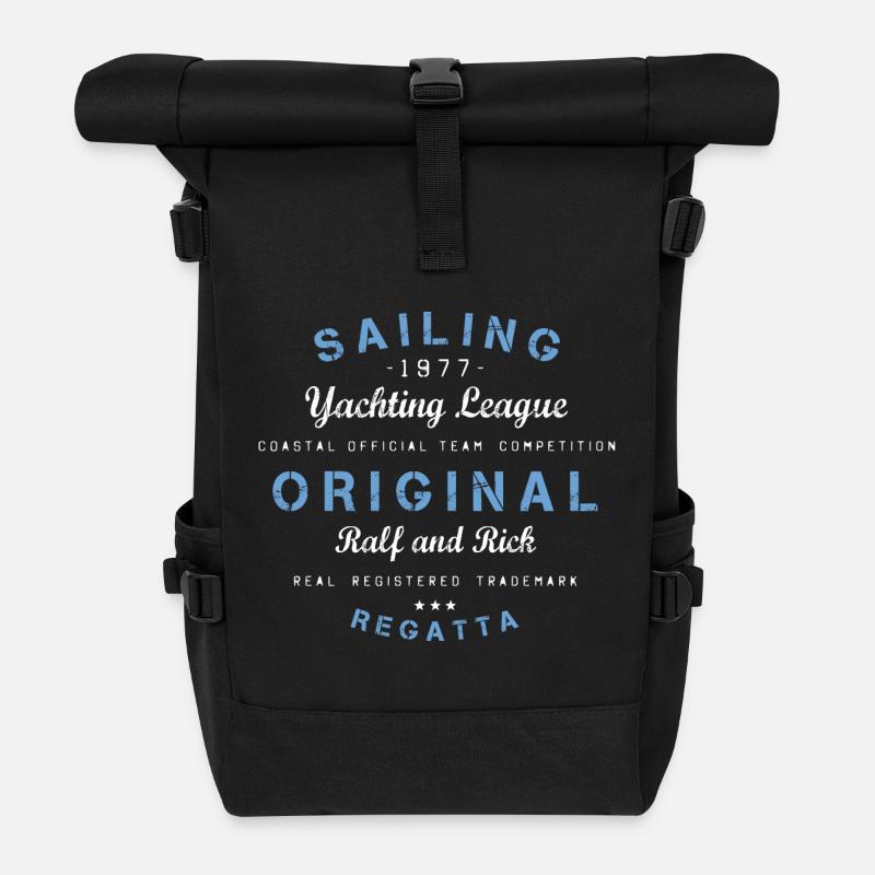 SAILING - Roll Top Backpack - black