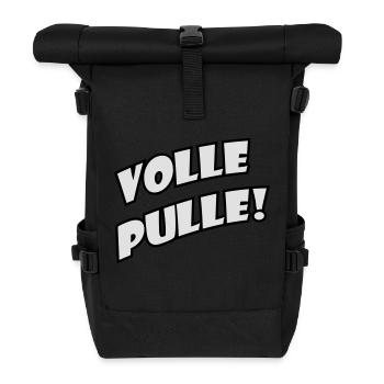 Volle Pulle! - Rolltop Rucksack - Schwarz - Vorne