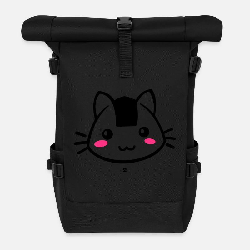 Onigiricat - chat onigiri - Rolltop Rucksack - Schwarz
