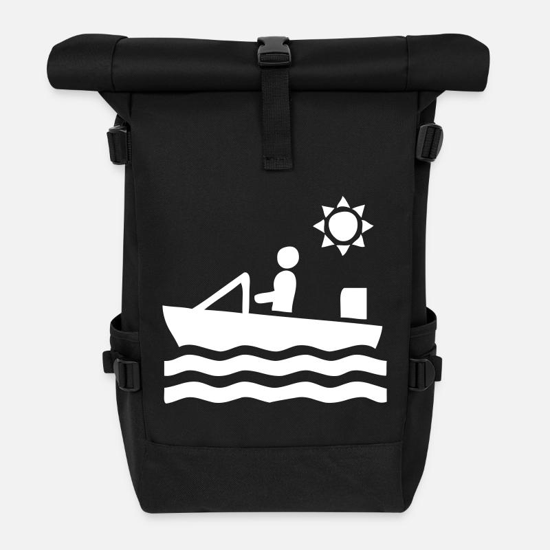 Boot Fahrer - Rolltop Rucksack - Schwarz