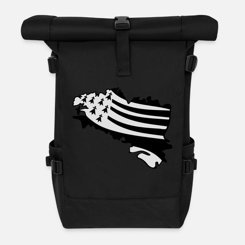 Breizh - Bretagne - Rolltop Rucksack - Schwarz