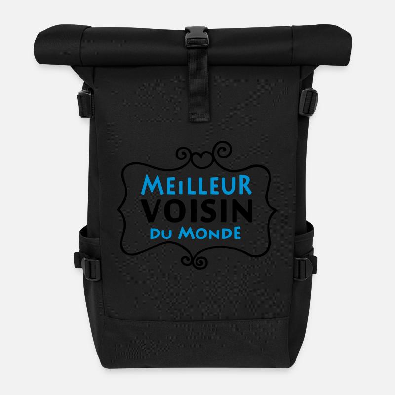 Meilleur VOISIN du monde (2c) - Rolltop Rucksack - Schwarz