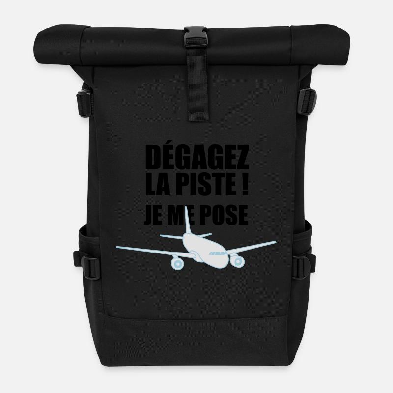 JE ME POSE ! - Sac à dos roll top - noir