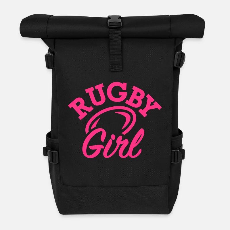 Rugby - Sac à dos roll top - noir