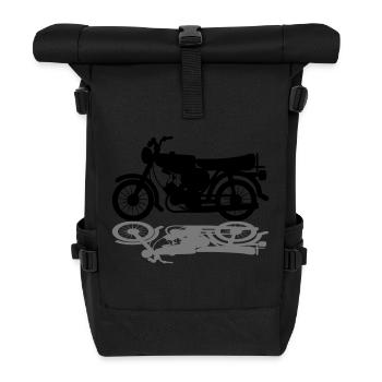 Fahrzeug - Simson - Rolltop Rucksack - Schwarz - Vorne