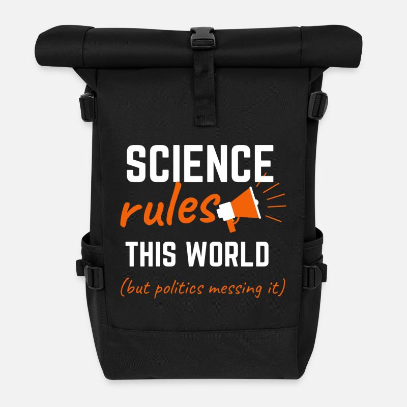 La science règne sur ce monde - Sac à dos roll top - noir