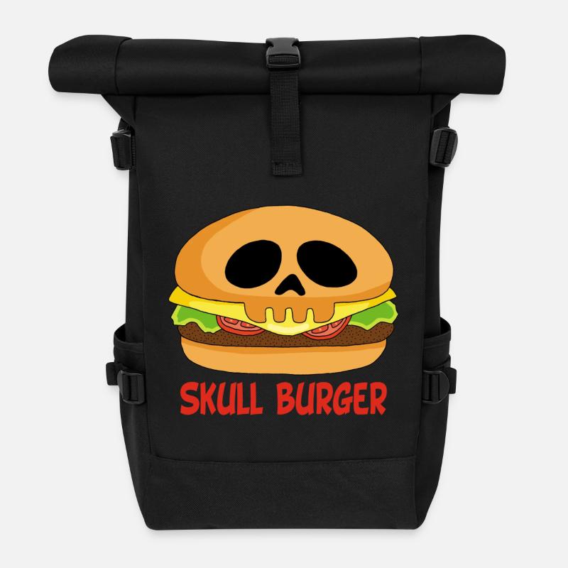 Le retour du crâne burger - Sac à dos roll top - noir
