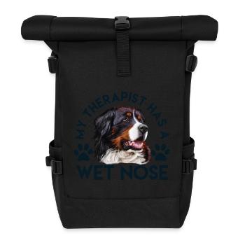 Berner Sennenhund - Rolltop Rucksack - Schwarz - Vorne