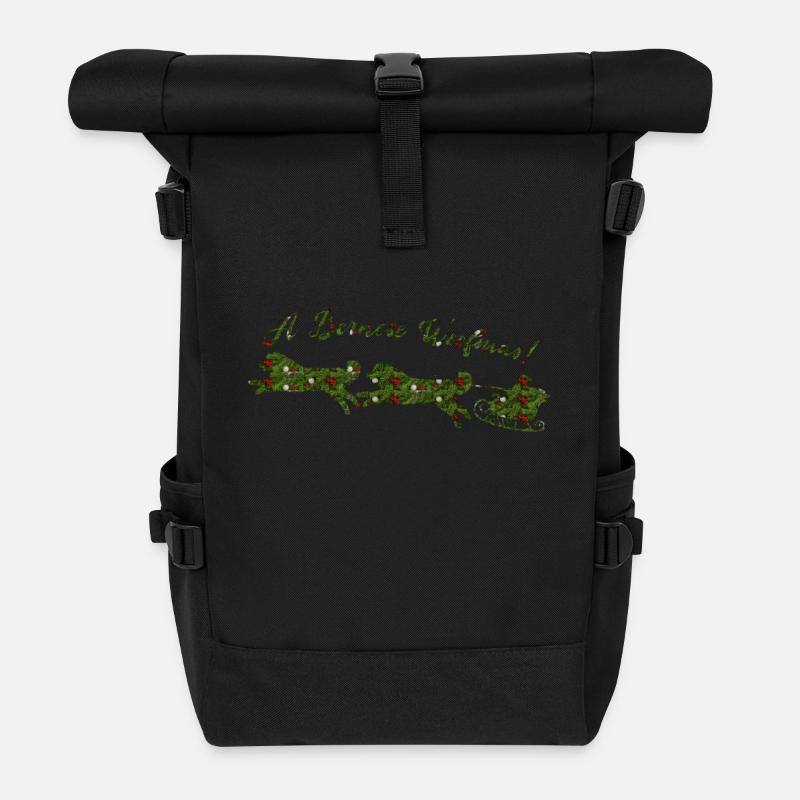 Berner Sennenhund Weihnachten - Rolltop Rucksack - Schwarz