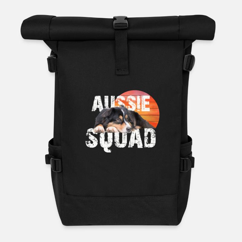 Berger australien - Sac à dos roll top - noir