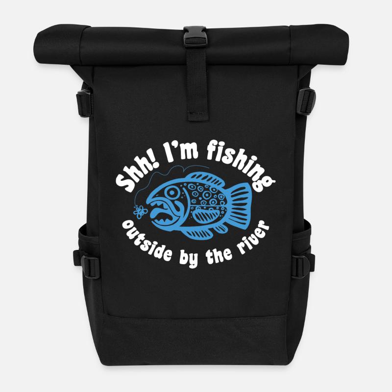 truite inca - Sac à dos roll top - noir