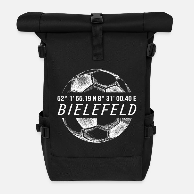Koordinaten Bielefeld - Rolltop Rucksack - Schwarz