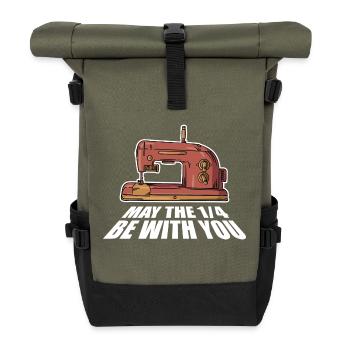 Que le 14 soit avec vous fil artisanat travail à l’aiguille - Sac à dos roll top - olive/noir - Devant