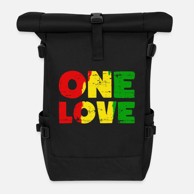 Un amour Jamaïque - Sac à dos roll top - noir