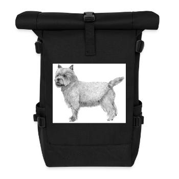 Cairn terrier sticker - Roll Top Backpack - black - Front
