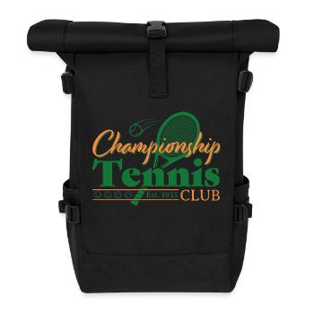 Tennis Club - Rolltop Rucksack - Schwarz - Vorne