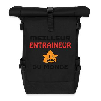 BESTER TRAINER DER WELT - Rolltop Rucksack - Schwarz - Vorne
