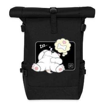 Dog Korean - Japanese Style 11 - Roll Top Backpack - black - Front