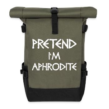 Pretend I'm Aphrodite – Goddess Costume - Roll Top Backpack - olive/black - Front