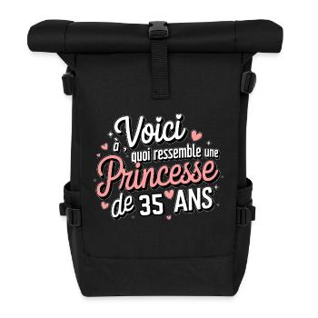 35 Year Old Princess - Roll Top Backpack - black - Front