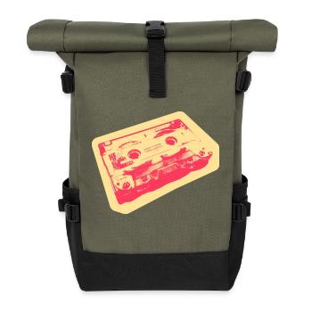 Kids from the 90s - free little gold MC - Rolltop Rucksack - Olive/Schwarz - Vorne
