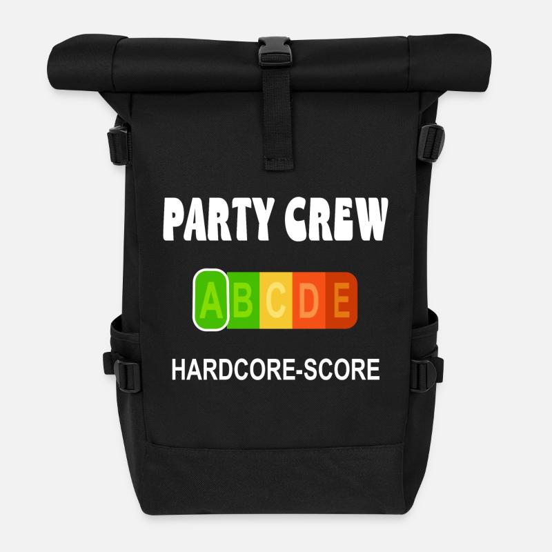 Party Crew - Rolltop Rucksack - Schwarz