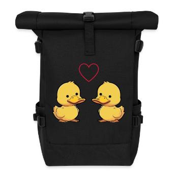 Amour du canard - Sac à dos roll top - noir - Devant