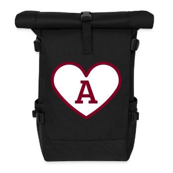 Letter to the heart sport trendy burgundy - gift idea - Roll Top Backpack - black - Front