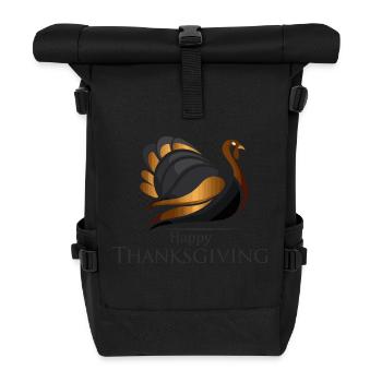 Thanksgiving Turkey - Roll Top Backpack - black - Front