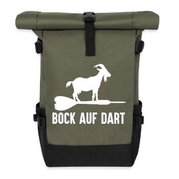 Bock Auf Dart - Fléchettes Spruch Dart Spieler - Sac à dos roll top - olive/noir - Devant