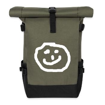 Happy - Rolltop Rucksack - Olive/Schwarz - Vorne