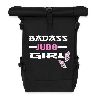 Judo Martial Arts-JUDO Judoka Judo Girl - Roll Top Backpack - black - Front