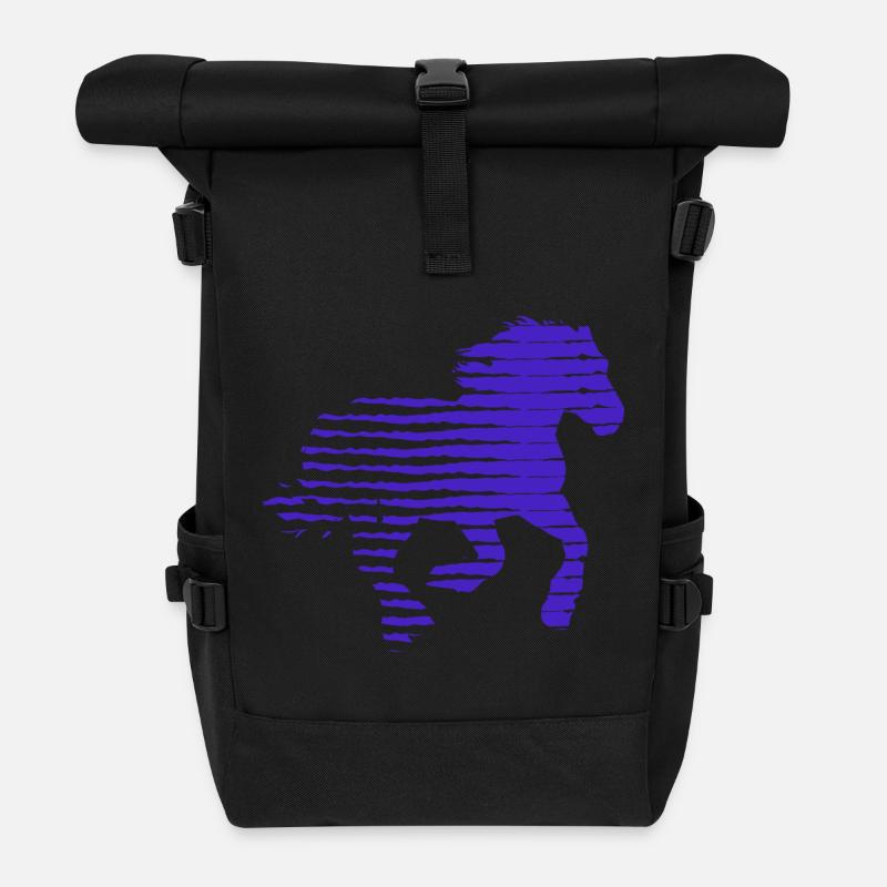PFERD. HENNE. HAHN. TIER. VOGEL. EINHORN. ERZÄHLUNG - Rolltop Rucksack - Schwarz