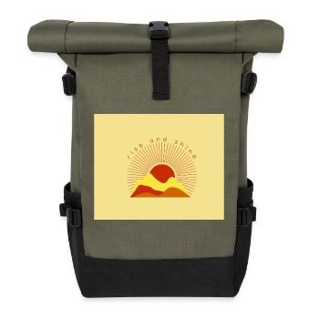 rise and sgine - Roll Top Backpack - olive/black - Front