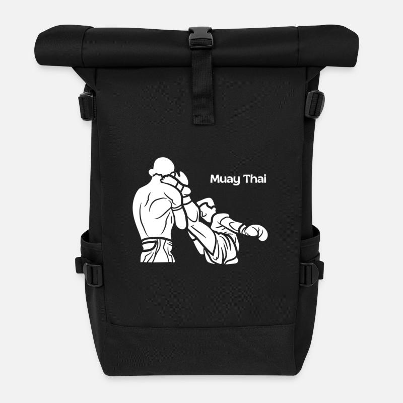 Muay Thai - Roll Top Backpack - black