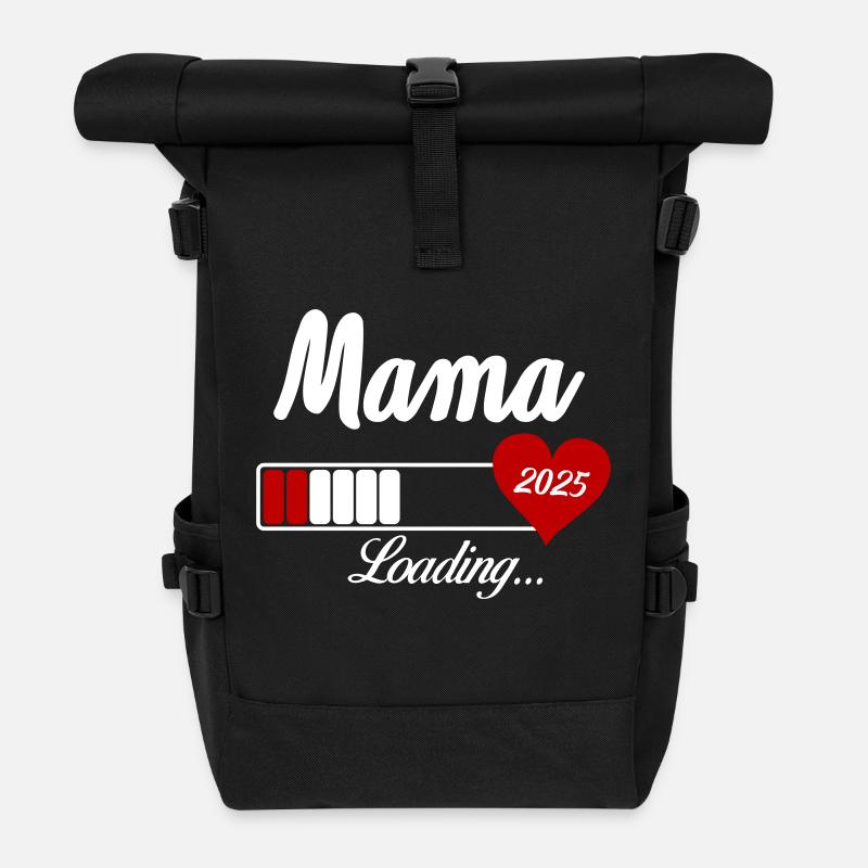 mama loading 2025 - Rolltop Rucksack - Schwarz
