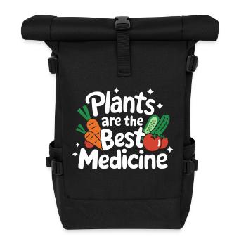 Vegetarian Vegan Veggie Vegetarian - Roll Top Backpack - black - Front