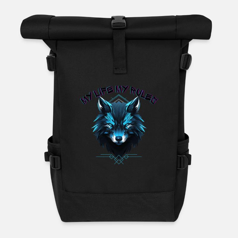 My life my rules - Rolltop Rucksack - Schwarz