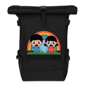 ENFANTS QUI PLEURENT - Sac à dos roll top - noir - Devant