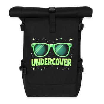 Sunglasses & Costume - Funny Motif - Roll Top Backpack - black - Front