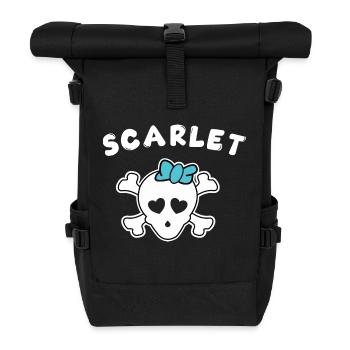 Pirate Scarlet Design for Girls and Women - Roll Top Backpack - black - Front