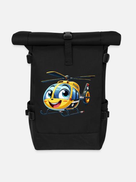 Hélicoptère de traumatologie junior - Sac à dos roll top - noir