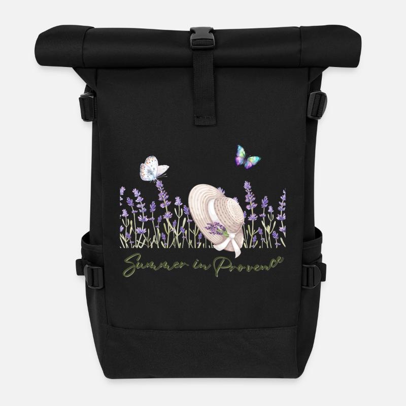 L’été en Provence - Sac à dos roll top - noir