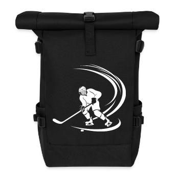 Eishockeyspieler Skizze - Rolltop Rucksack - Schwarz - Vorne