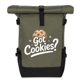 Cookies Cookie Biscuits Biscuits Chocolate - Roll Top Backpack - olive/black - Front