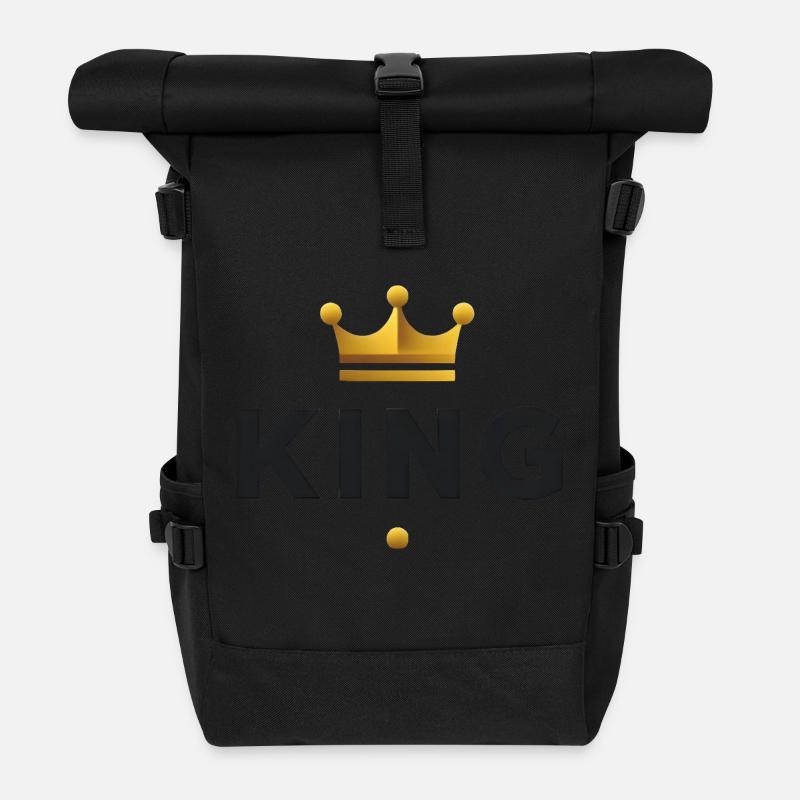 You're your own king - Roll Top Backpack - black