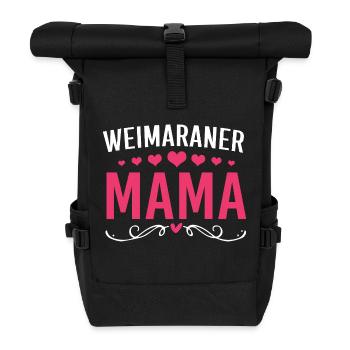 Weimaraner - Rolltop Rucksack - Schwarz - Vorne